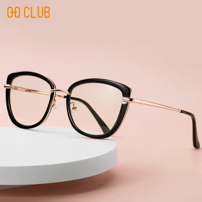 O-Q نادي العدسات البصرية Wo رجل نظارات للقراءة امرأة مكافحة الضوء الأزرق الزجاج الرجال النظارات الشمسية النساء هلالات دي محاضرة نظارات العين #6