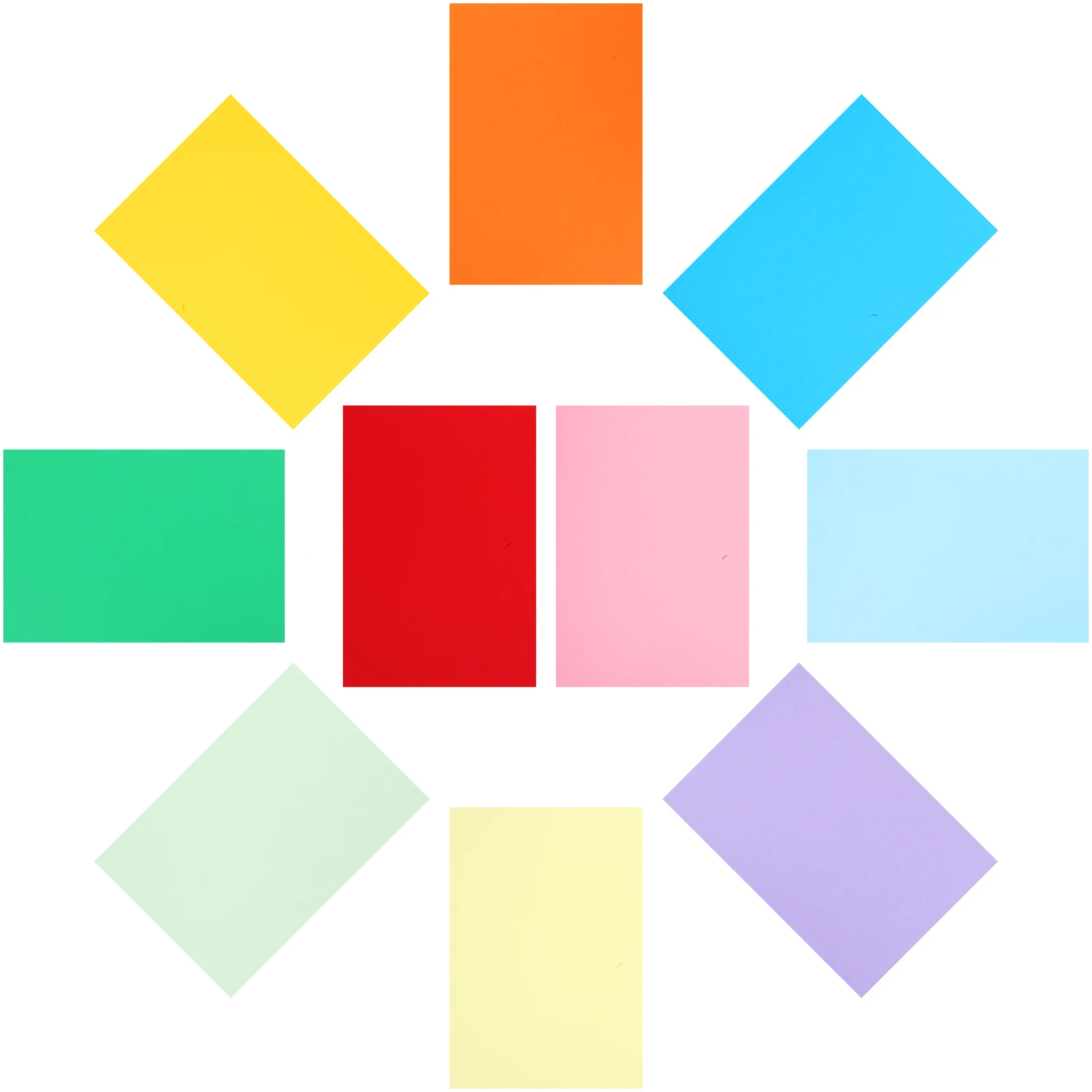 

50 Sheets Construction Paper Assorted Colors Business Card Scrapbook