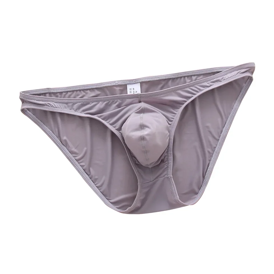 

Men's ice silk briefs wholesale elastic bag U convex 3D men's shorts wholesale