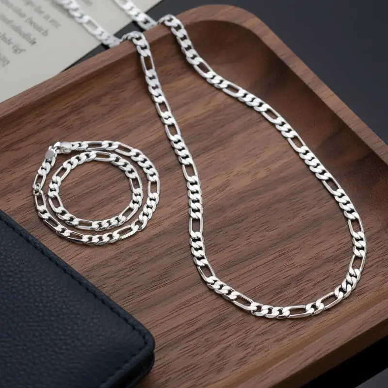 Holiday Special Jewelry Set Necklace Bracelet for Men Women Ideal Gift