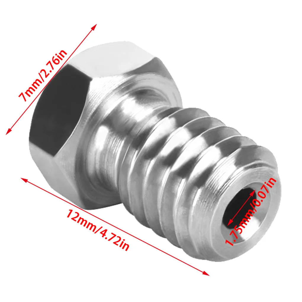 3D Printer Nozzle  Stainless Steel Extrude Head Mini Firm Printer Thread Removable Filament Nozzle  0 6 1 75MM