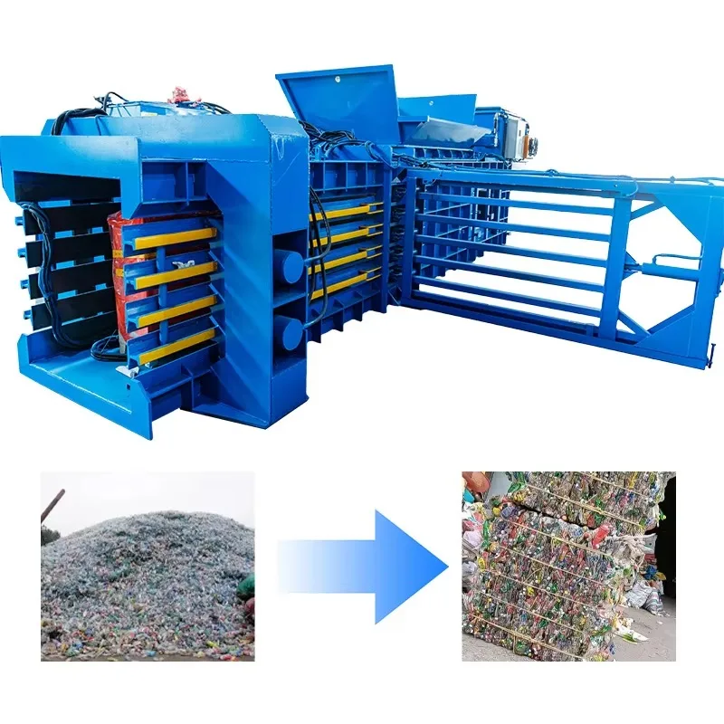 Waste Paper Horizontal Baler Machine Hydraulic Compression Automatic Recycling Industrial Equipment