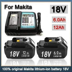 Batería de litio recargable de 18V para Makita, 6,0 AH/12,0 Ah, compatible con BL1840, BL1860, etc.