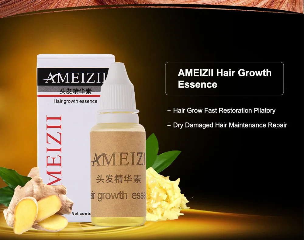 AIMEIZI Hair Growth Essence Hair Loss Liquid 20ml damage hair repair treatment Dense Hair Grow Fast Restoration Pilatory Ginger