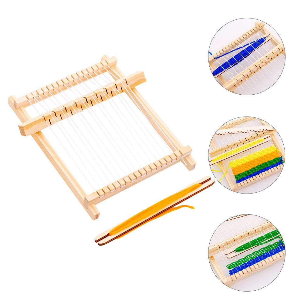 1 set Diy Weefgetouw Voor Kinderen Kinderbreimachine Educatief Handgemaakt Ambacht Vroeg Leren Vaardigheid Bouwen Plezier