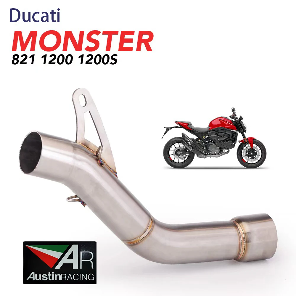 Rafesno Motorcycle exhaust pipe for Ducati 821 1200 1200S modified AR exhaust pipe carbon fiber tail exhaust