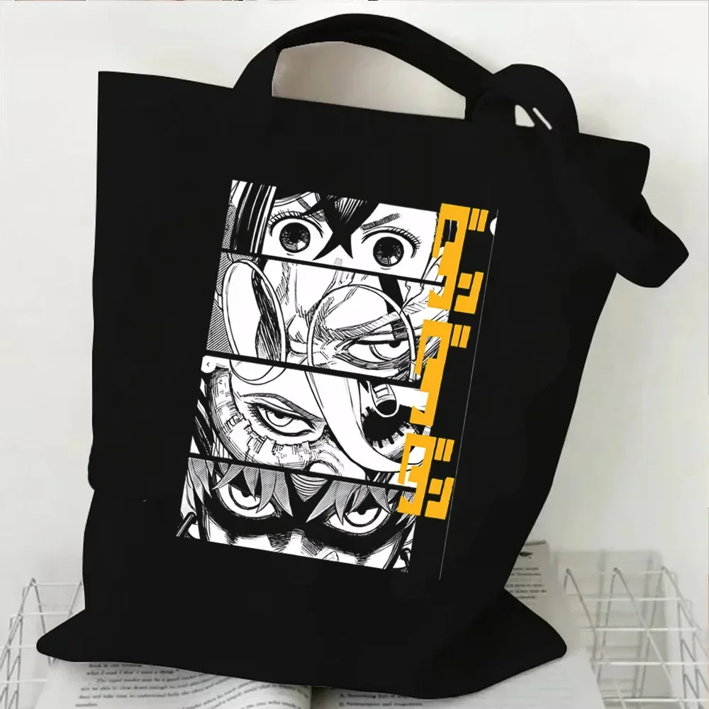 حقيبة نسائية من Dandadan Okarun مطبوعة كاجوال ذات سعة كبيرة حقائب كتف للمتسوقين من القماش حقائب يد عصرية هاراجوكو للشارع للسيدات