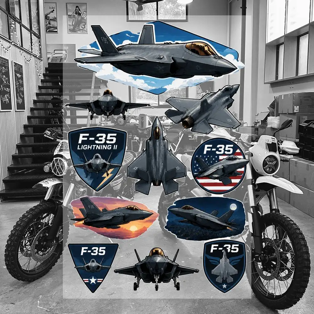 F-35 Wasserdichte Vinyl-Aufkleber für Auto, Motorrad, Fahrrad, Skateboard, Laptop, Flasche, Handy