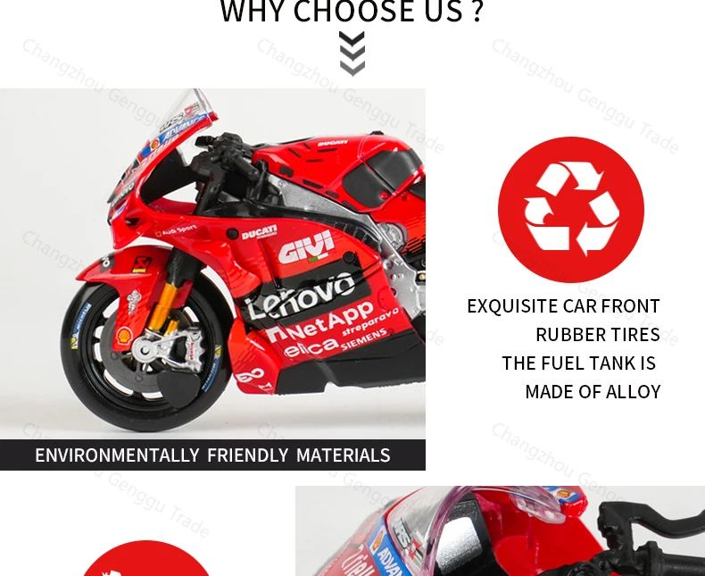 Maisto 1:18 2025 Ducati Lenovo Team Marc Marquez Racing Moto GP Repsol Team Druckguss-Fahrzeuge Sammlerstück Motorrad-Modell Spielzeug – Detail 8