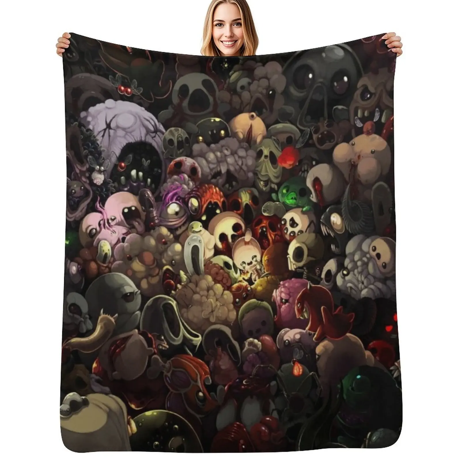 Binding of Isaac Monsters Throw Blanket Soft Plush Blanket as Housewarming Gift