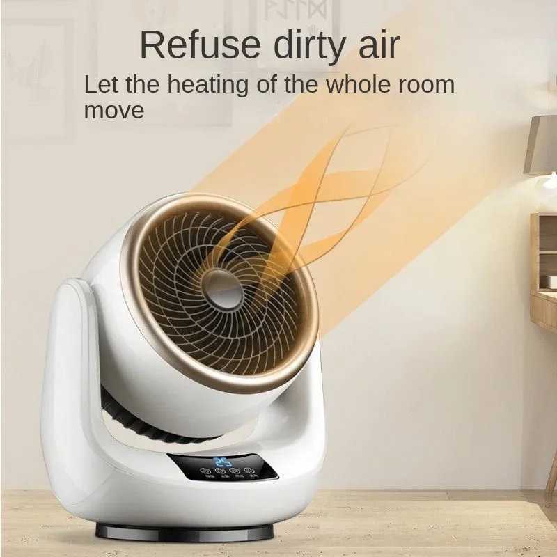 110V Warm En Koud Dual-Use Luchtverhitter Thuis Kleine Kantoor Swing-Head Desktop Fan Taiwan