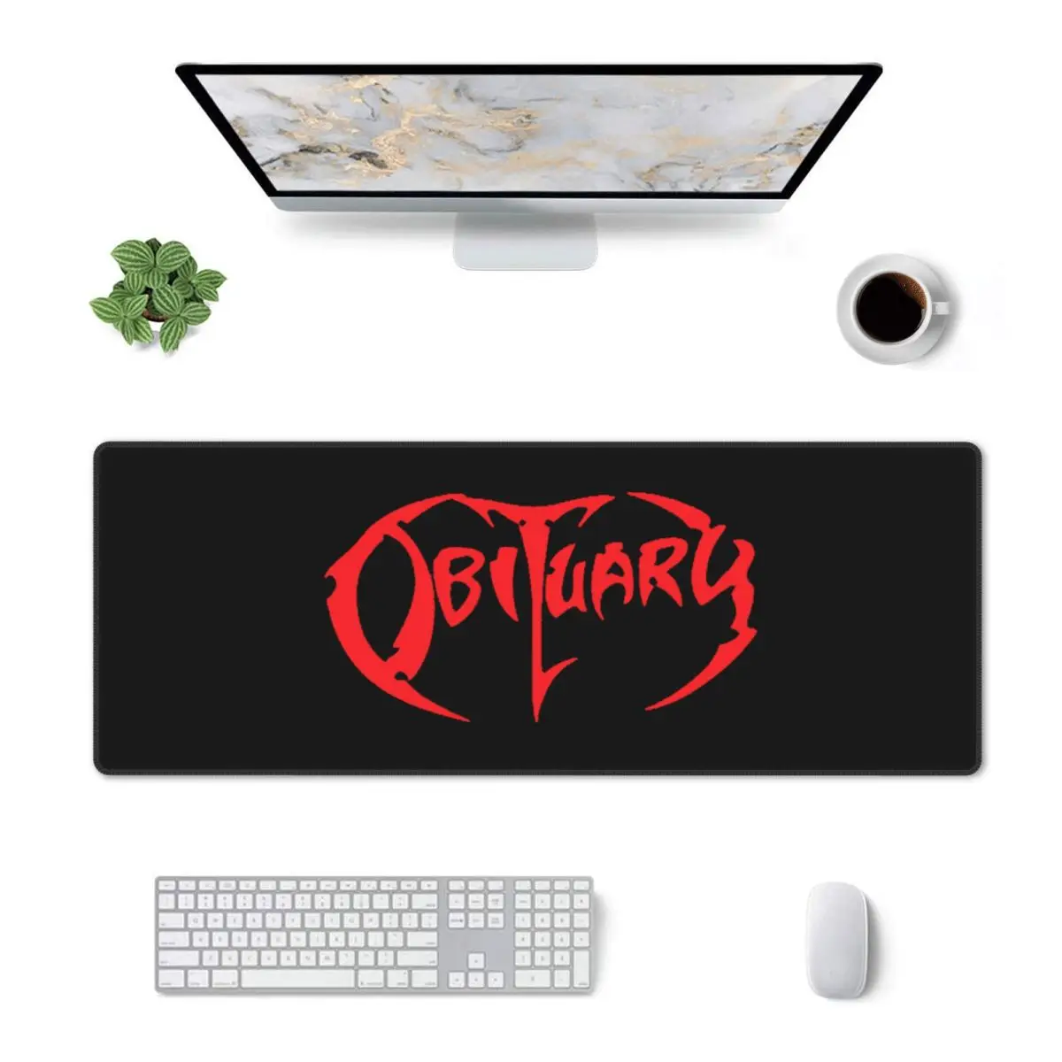 Large Mouse Pad Adult Obituary Band Logo Death Metal Trucker Gamer PC Laptop Mats Keyboard Carpet Computer Gaming Desk Mat