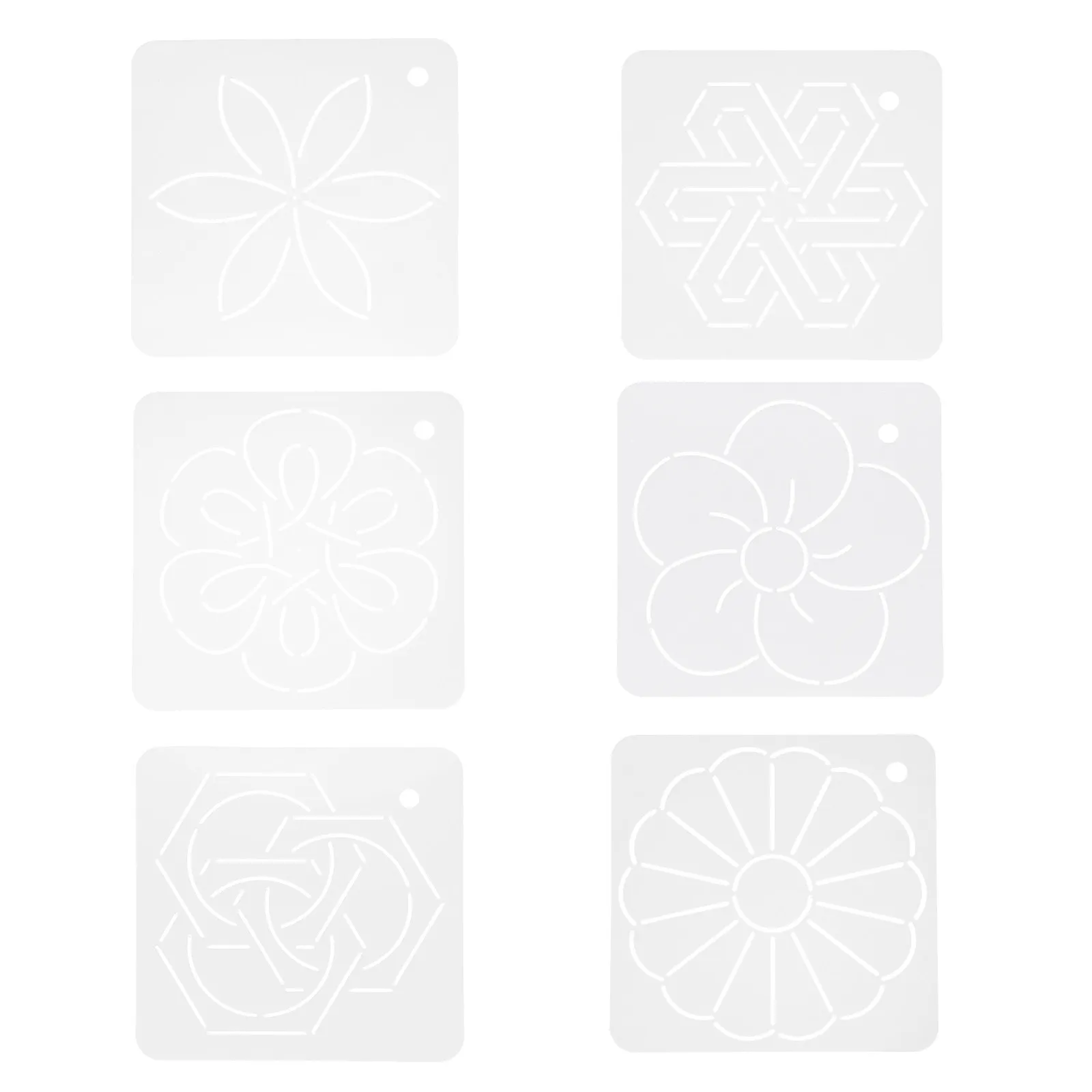 6Pcs Quilting Template Sturdy DIY Sewing Craft Patchwork Tool Clear Marking Line Multi-Use Quilting Stencils for Handwork view 4