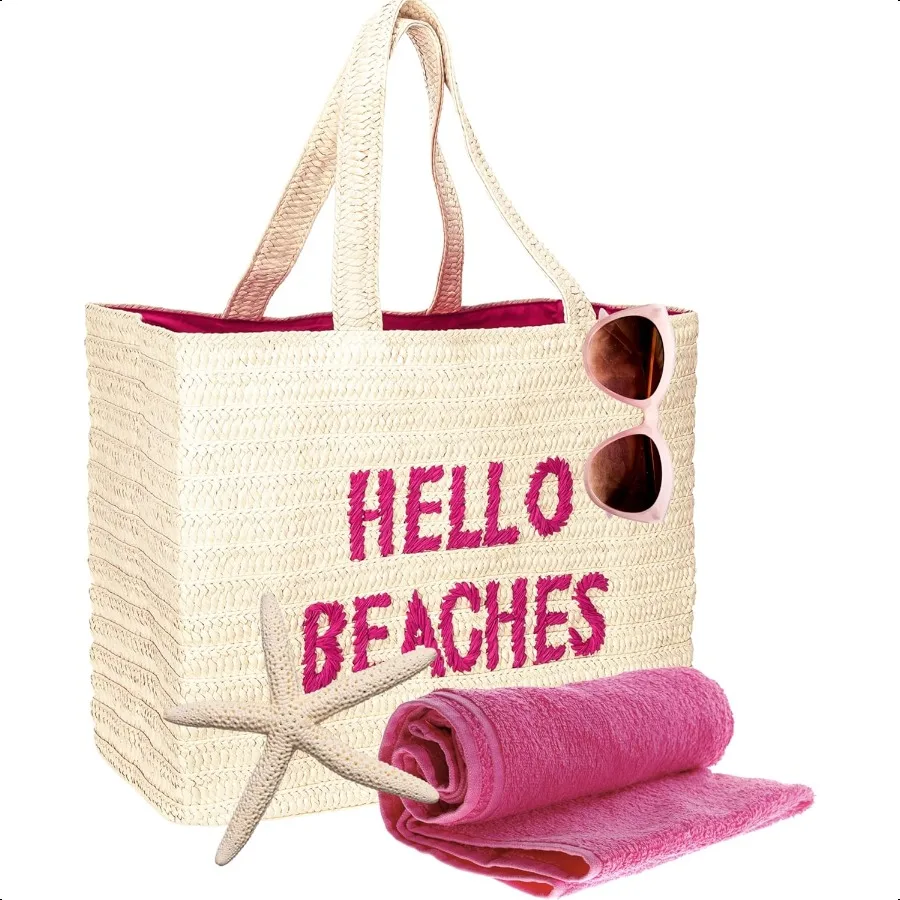 

A Packable Beach Bag The Straw Beach Tote Bag of 2025 Beach Bags for Women Vacation Large Beach Bag