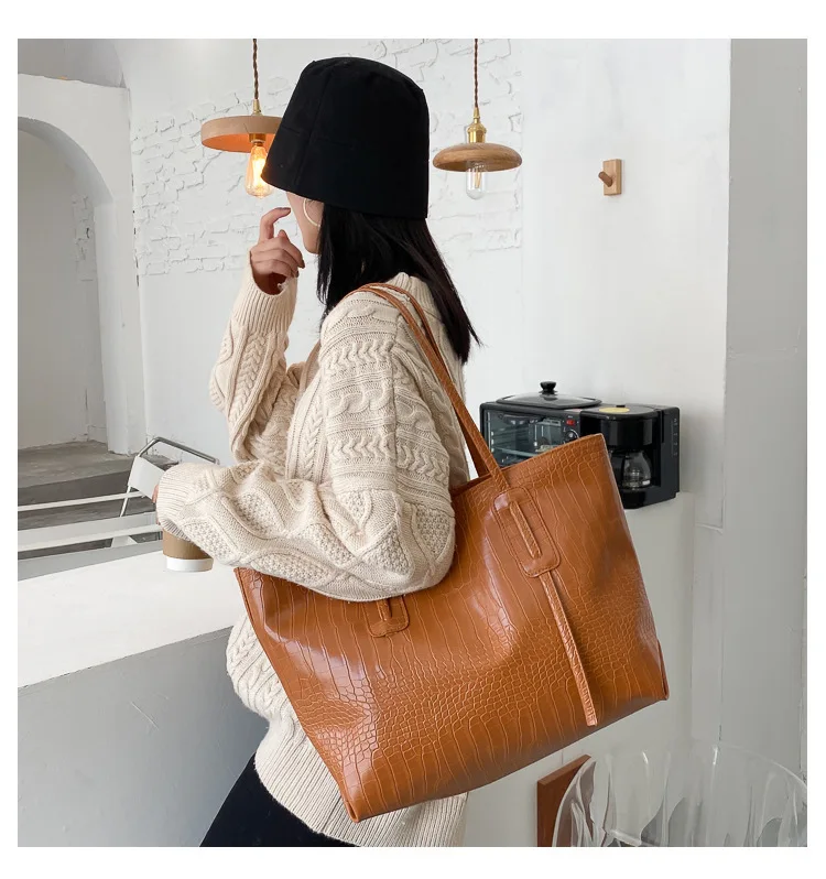 

Большая сумка, женская модная сумка через плечо, большая вместительная сумка, повседневные сумки с ручками сверху, искусственная кожа