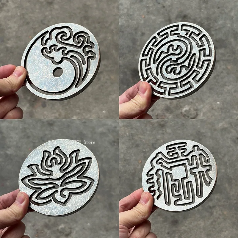9CM Brass Incense Seal Mold Handmade Incense Tool Home Indoor/Tea Room Play Sealed Extended Fireproof Air Diffuser Accessories