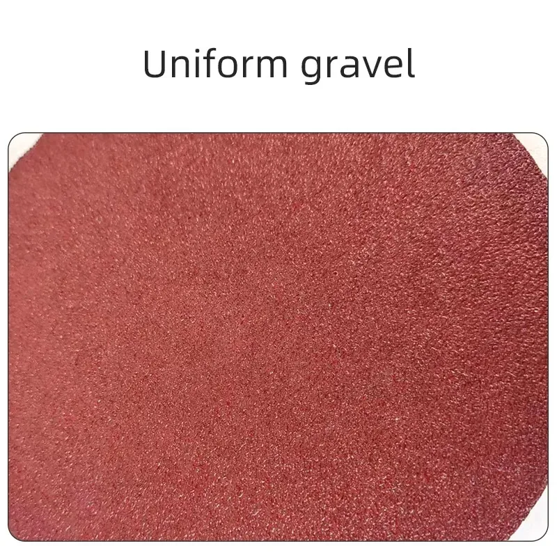 قرص صنفرة 5 بوصة أحمر بدون ثقوب بخطاف وحلقة ورق صنفرة 60-1200 حصى ورق رمل جاف لآلة الصنفرة المدارية، تلميع المعادن الخشبية