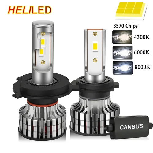 H7 H4 Led Canbus 110W 26000LM faro H1 H8 H9 H11 9005 Hb3 Hb4 9012 H13 9007 bombilla Led 12V 4300K 6000K lámpara Turbo para coche
