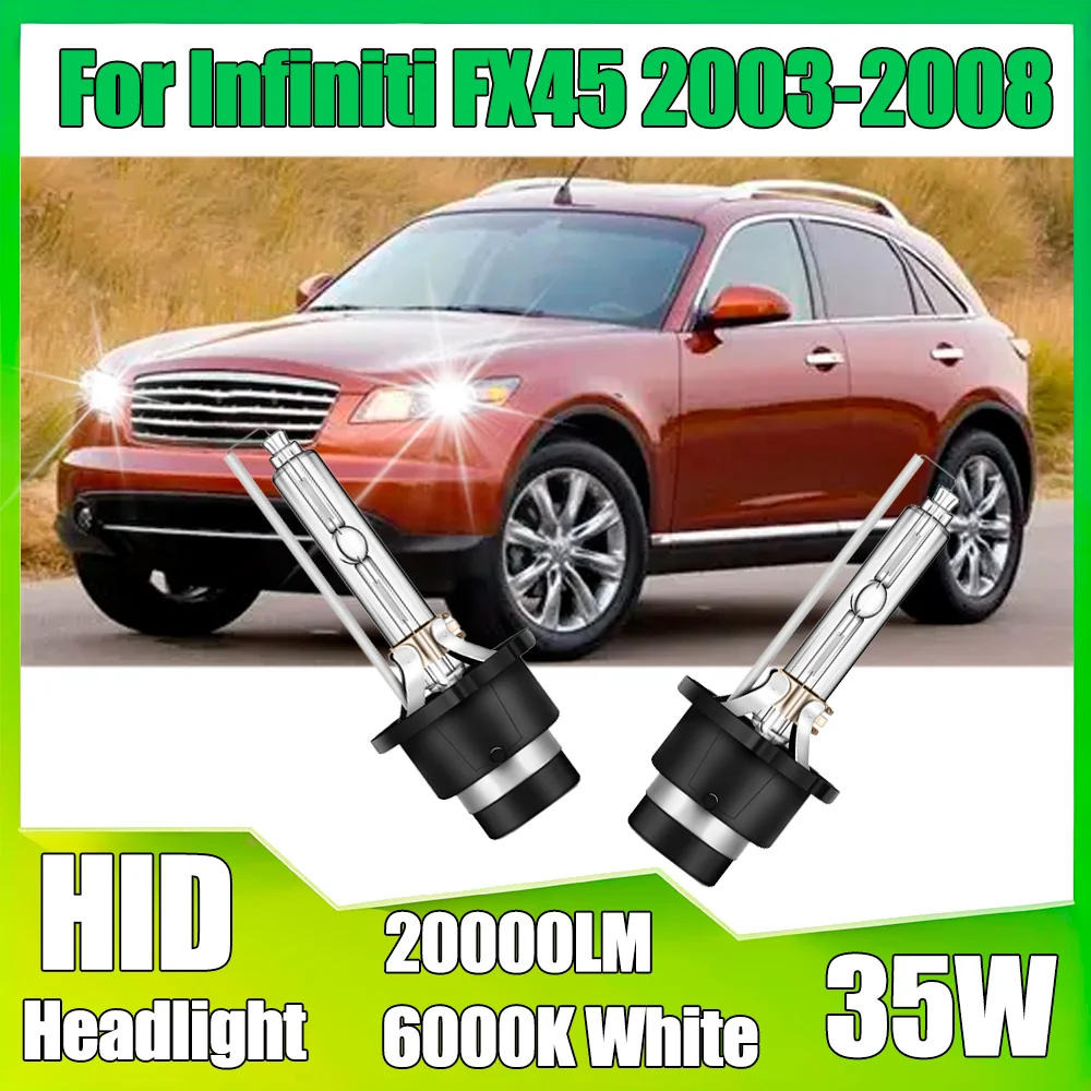 

2 шт. ксеноновые фары HID 6000K белого света 35W Plug and Play 20000LM передние фары 12V 24V для Infiniti FX45 2003-2008
