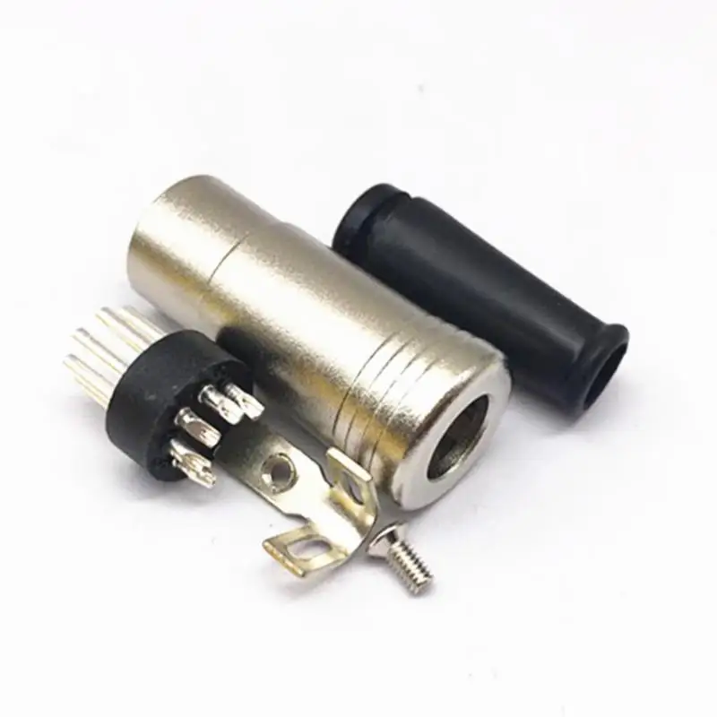 1/2Pcs Microphone Audio Cable Plug Connector MIC Cable Terminal Plug 5 Pin DIN Midi Connector Cable Audio Adapter Male Plug