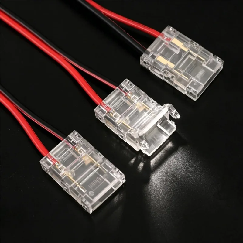 8/10mm 2P SMD/COB LED Strips Terminals LED Strip Crystal Connector To Wire Connection Solderless Extension for Strip Light
