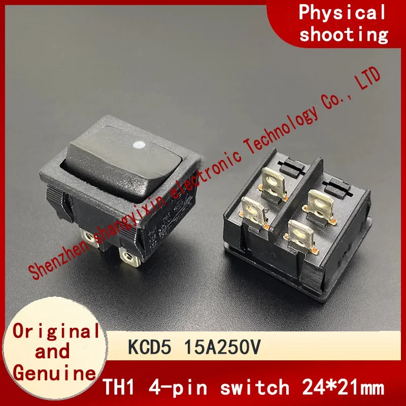 

Оригинальный аутентичный выключатель питания лодочного типа TH1, кнопка типа лодки, 4-контактная, 2-скоростная, 15A250V, кнопка KCD5-21 * 24 мм