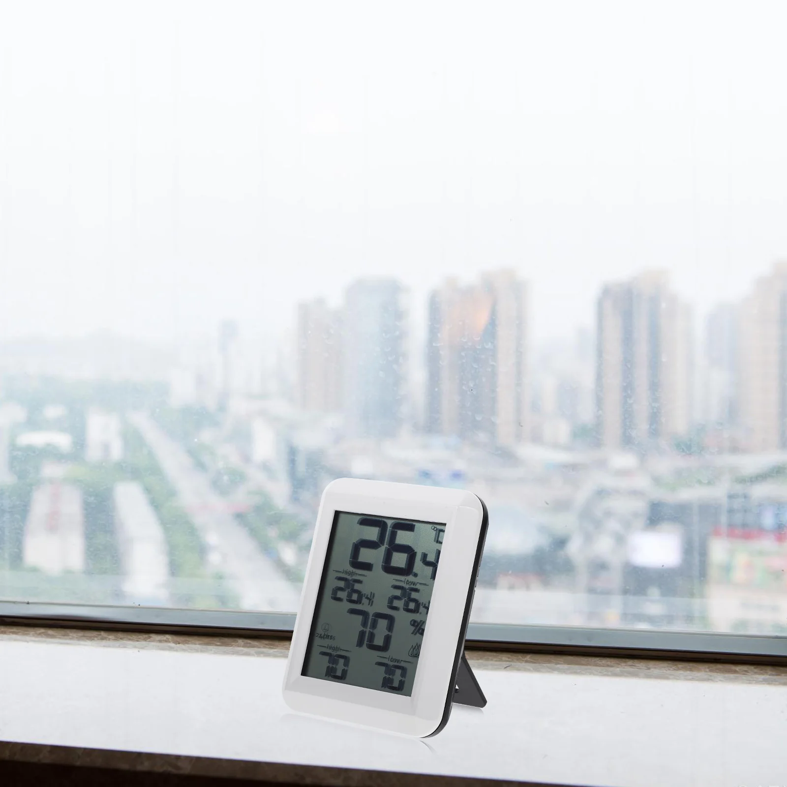 

Digital Temperature Humidity Meter White Portable Thermometer Hygrometer Indoor Home Office Monitor Digital Humidity Meter