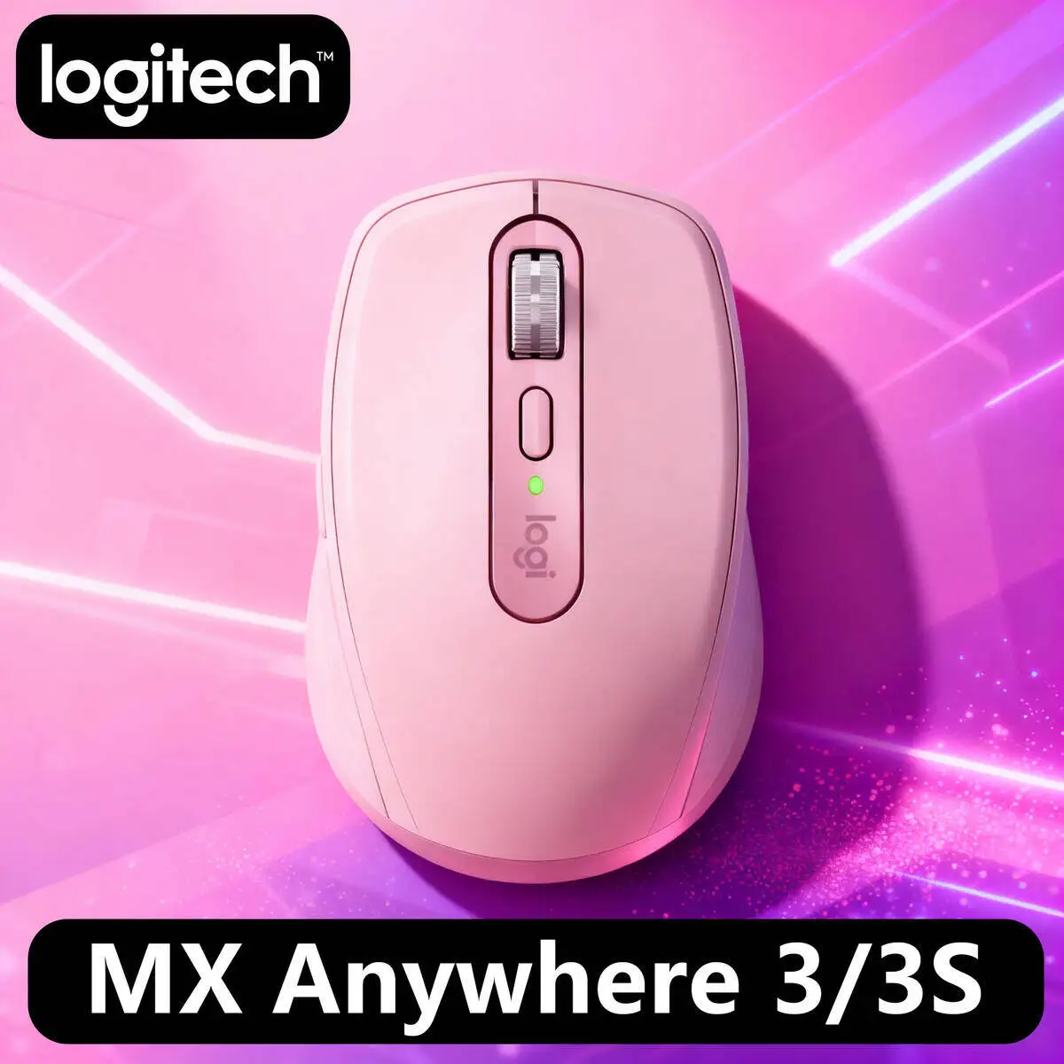 

Logitech MX Anywhere 3S Mouse - Wireless Ergonomic, 8000 DPI, MagSpeed, Logitech Flow, Silent, 3-Device, USB-C, PC