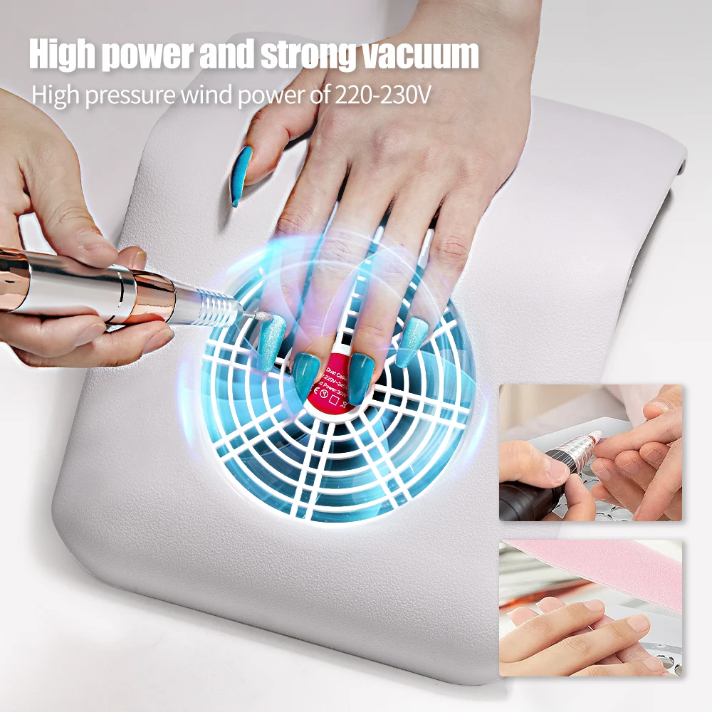 CNHIDS Nail Dust Collector Manicure Machine Tool Strong Power Nail Vacuum Cleaner With Remove Filter Nail Extractor Fan Nail Art