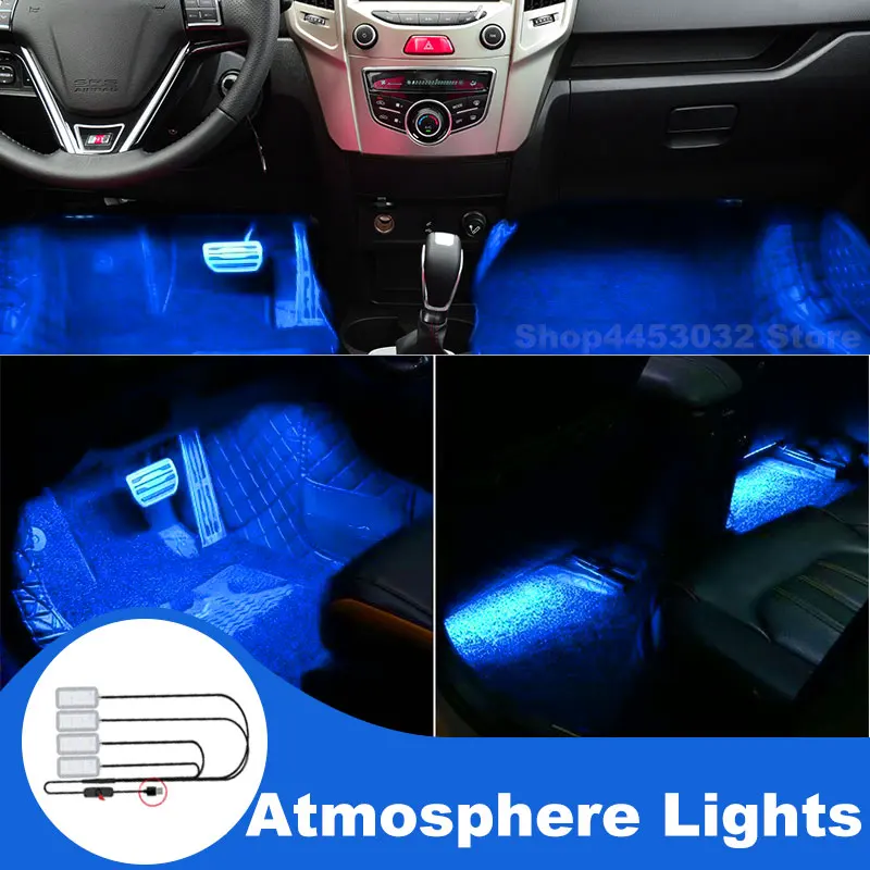 Car Assecories For Haval Hover H5 H3 H6 Sport H9 Jolion H2 DARGO Led Lamp Usb Foot Ambient Light Interieurs Voiture Blue