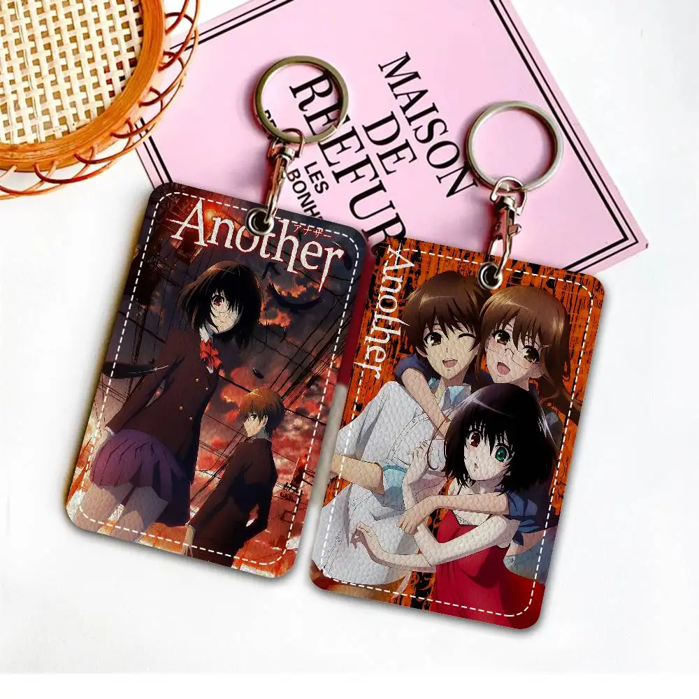Horror Anime Another Badge Holder Keychain For Bank Business Work Card Holder Student Card Protective Case Bus Card