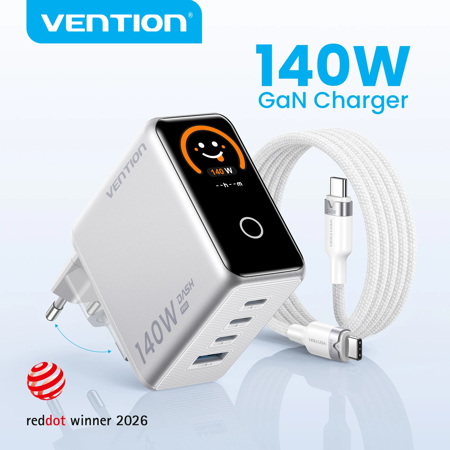 【nueva-oferta】cargador-vention-gan-de-140w-para-iphone-17-xiaomi-poco-samsung-s26-cargador-usb-c-para-portatil-y-telefono-con-pantalla-inteligente
