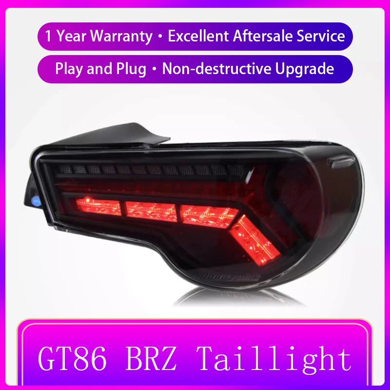 2 PCS Car Lamps For Toyota GT86 BRZ 2012-2020 Tail Light DRL Brake Signal Upgrade LED Dynamic Taillight Auto Rear Accessories