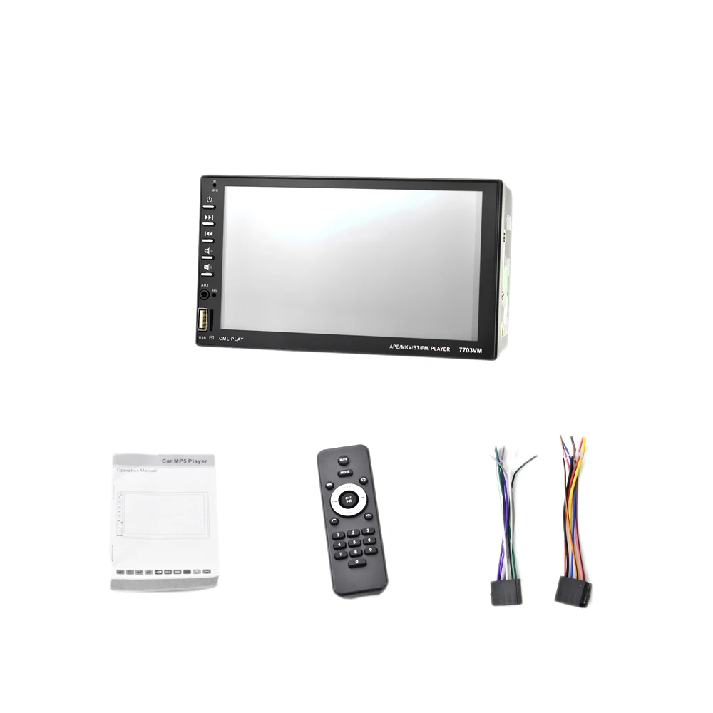 

7inch Car Stereo 2 Din HD Bluetooth MP5 Video Digital Player Support D-Bus Mirror Link Wireless Remote Control Hands Free