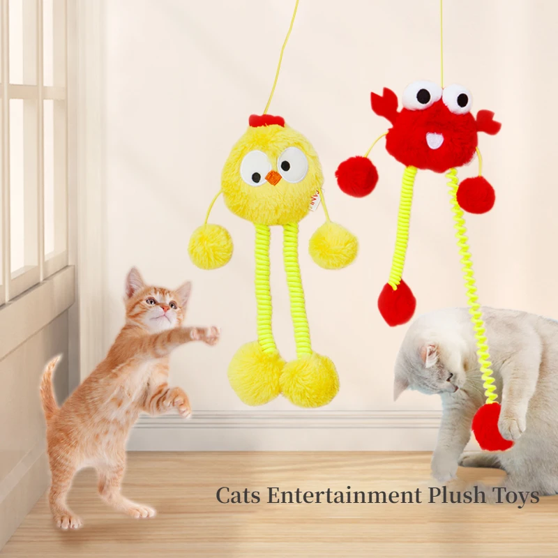 

TANU New Cat Teething Toy Swinging and Teasing Cat Toys Containing Catnip Retractable Rope Cat Toys Pet Products for Cat Novelty