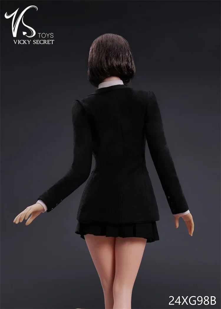 VSTOYS 24XG98 1/6 بدلة سوداء للسيدات تنورة قصيرة زي الملابس نموذج صالح 12 ''TBL JIAOU دمى جسم شخصيات الحركة