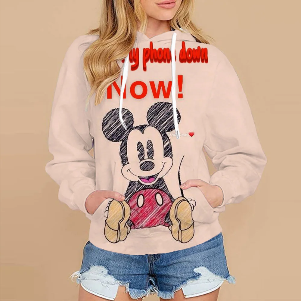 Disney Mickey Minnie Mouse Hoodies Sweatshirts Men Women Fashion Casual Cool Pullover Boys Girls Harajuku Street Hoodies