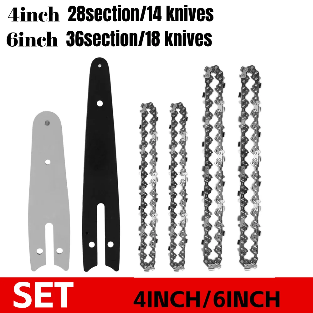 

4/6" Chains Home 4/6" Mini Chainsaw Accessories (Guide/Chain) Replacement Chains For Cordless Pruning Saws Cutting Tools