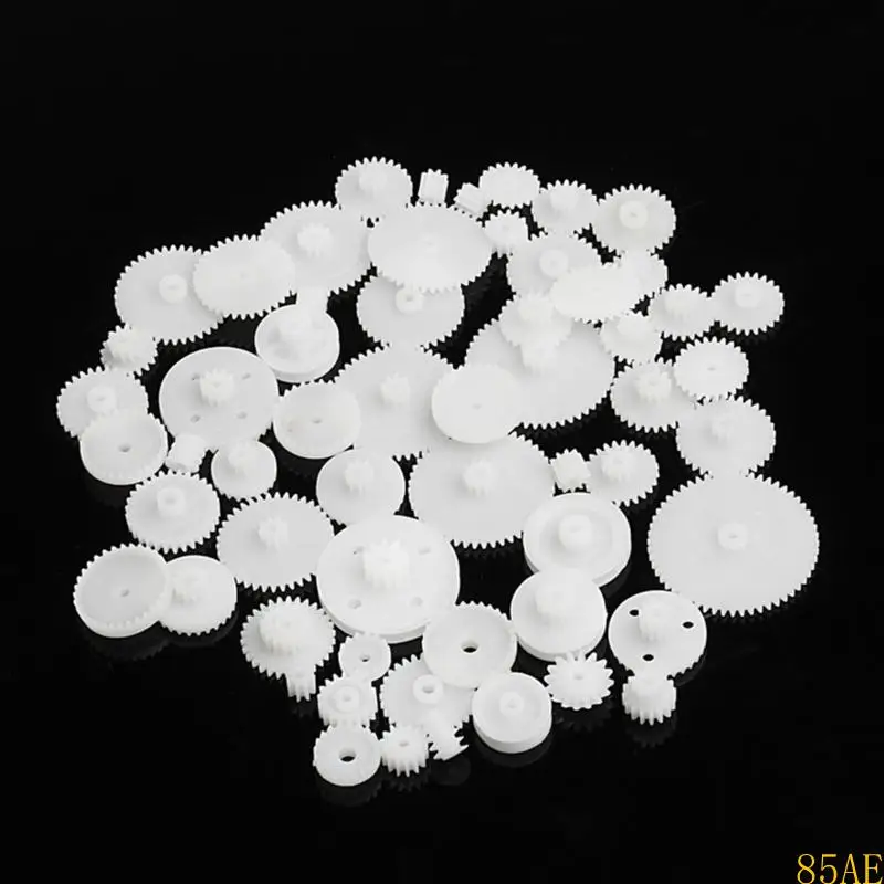 85AE 58 Stili Ruote dentate WSFS Gears Plastica Tutti i moduli 0,5 parti robot fai -da -te
