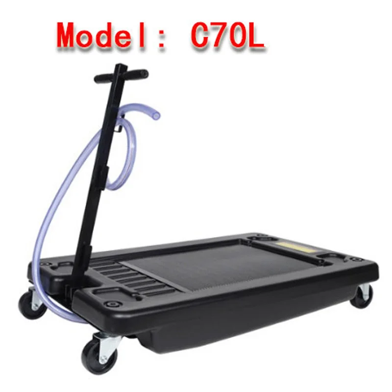 Manual Oil Collection Pan, 17-Gallon Capacity, Equipped with an Electric Pump, Leak-Proof and Rust-Resistant Metal Construction