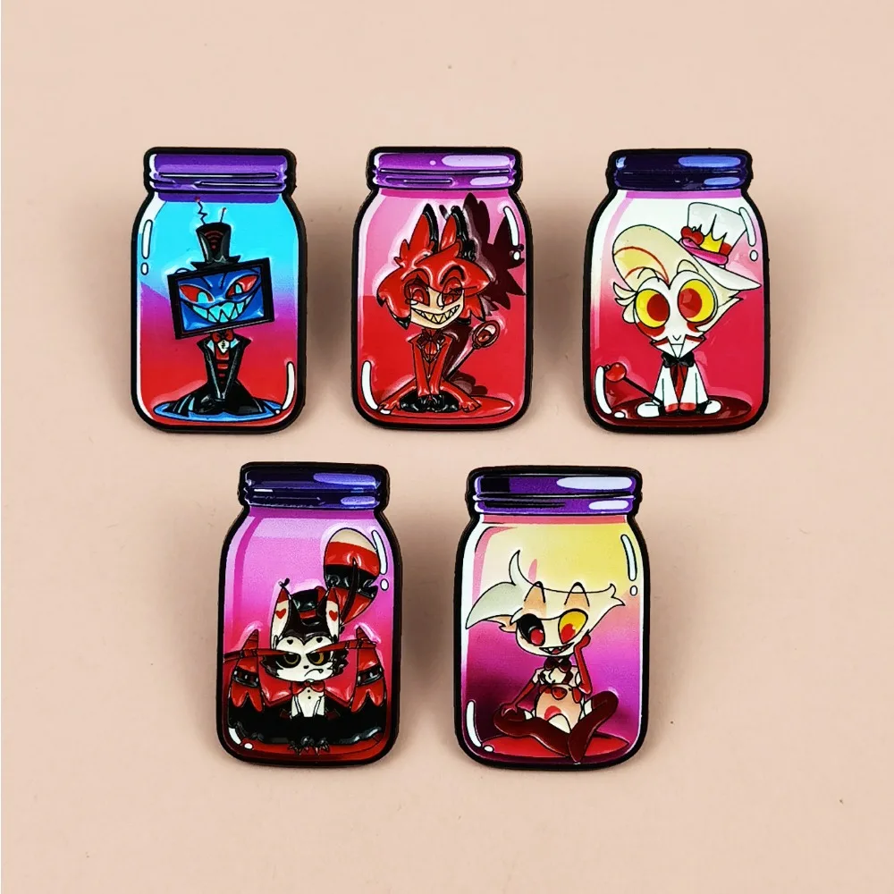 Personalized Seal Can Anime Hell Hotel Biology Brooch Fantasy Alloy Badge Clothing Backpack Creative Medal Cosplay Accessory