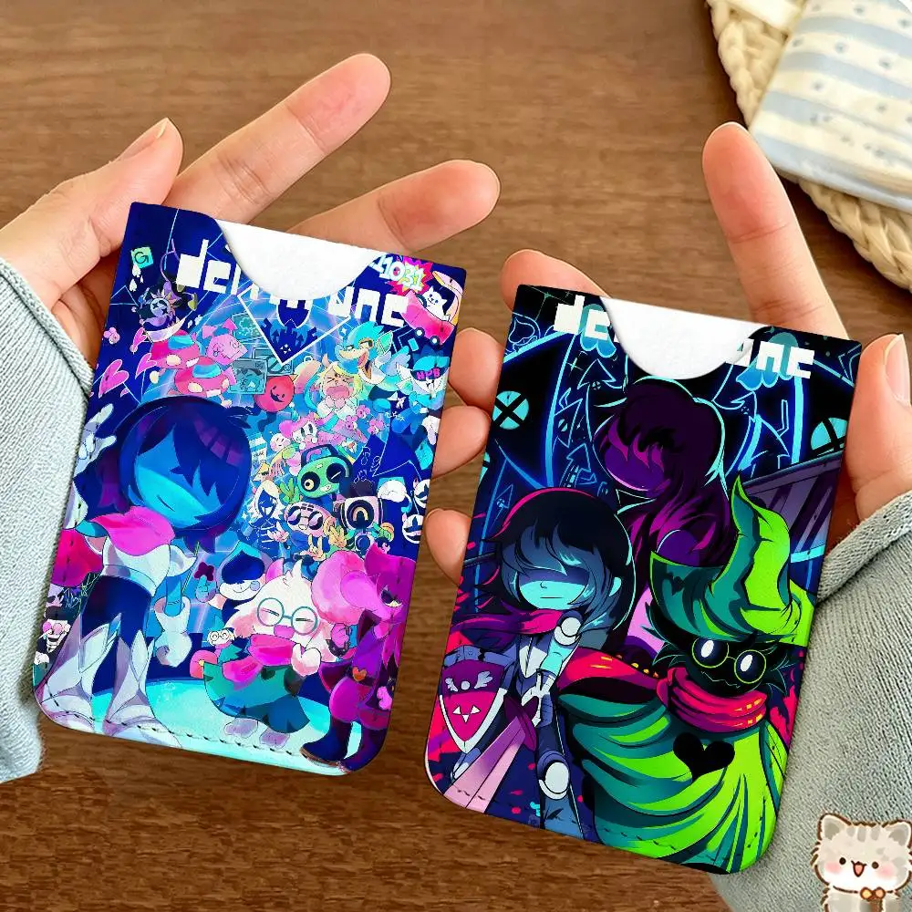 Game Deltarune Light Soft Leather Mini Card Holder, Ultra Slim Credit Card Wallet for Unisex Pocket Card Storage