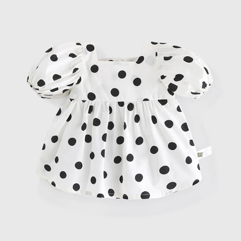 Baby Girl Dress Kids Baby Girl Short Sleeve Wave Point Princess Dress Cute Summer Infant Baby Girls Children Clothes Dress