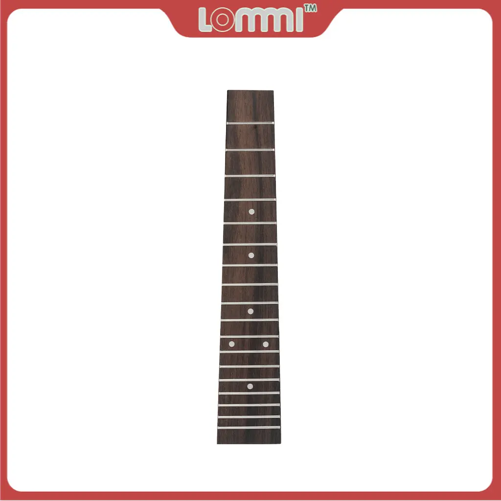 LOMMI 23 Inch Ukulele Fretboard 18 Frets Rosewood Fingerboard Repalcement DIY Ukulele 4 String Guitar Fretboard