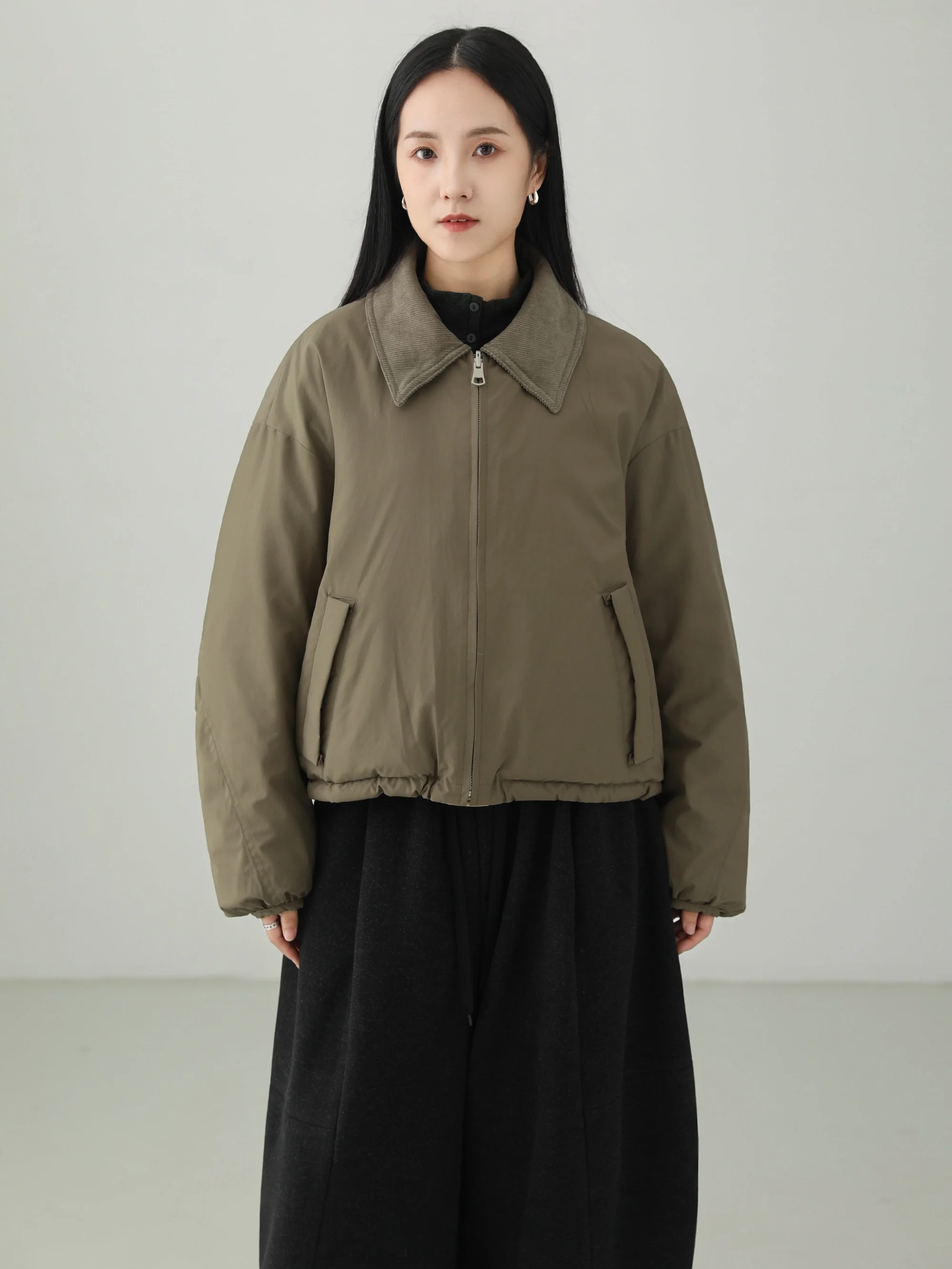 

Original Route Premium Design down Jaet ort Women's Double-Sided Wear Winter Warm Thiened Nylon White Du down Filling