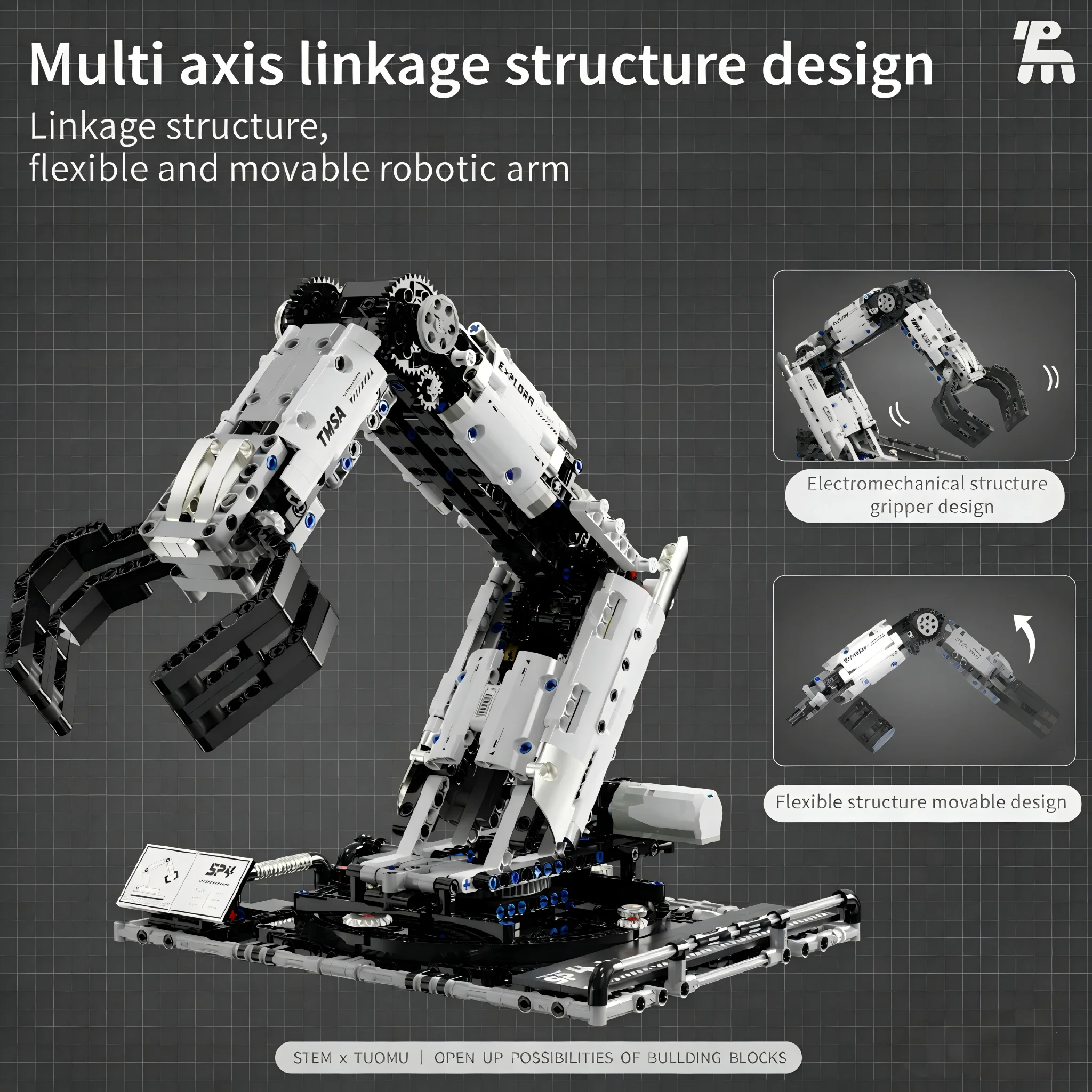 2026 New Programmable Robotic Arm Building Blocks Can Grab Challenging Puzzle Toys Suitable as an 8-Year-Old Boy's Birthday Gift