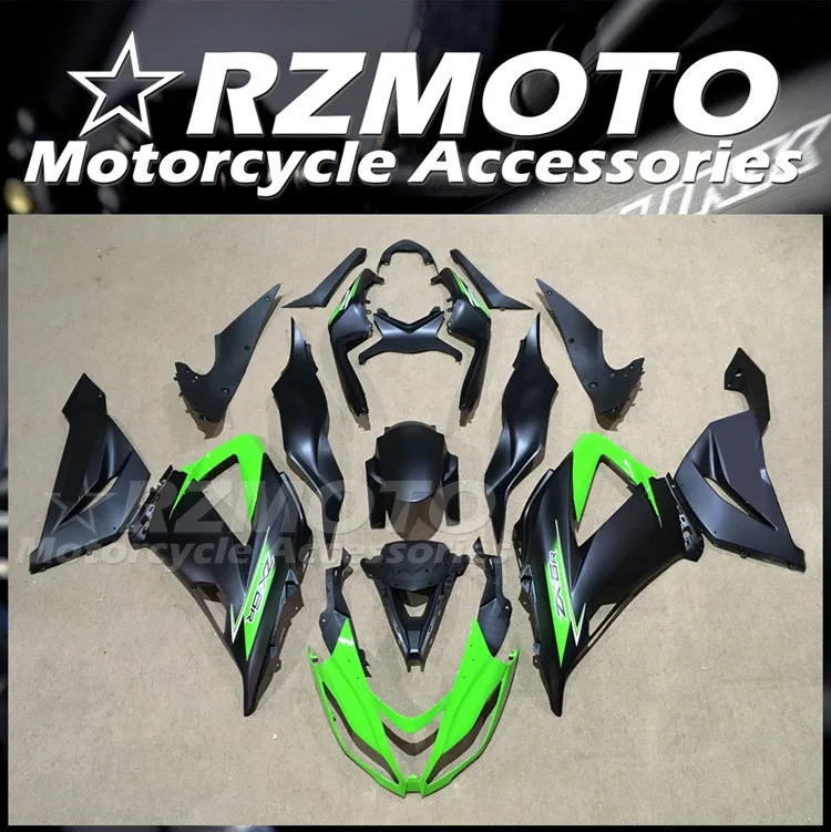 4Gifts New ABS Fairings Kit Fit For KAWASAKI ZX-6R 13 14 15 16 17 636 2013 2014 2015 2016 2017 2018 Bodywork Set Black Green