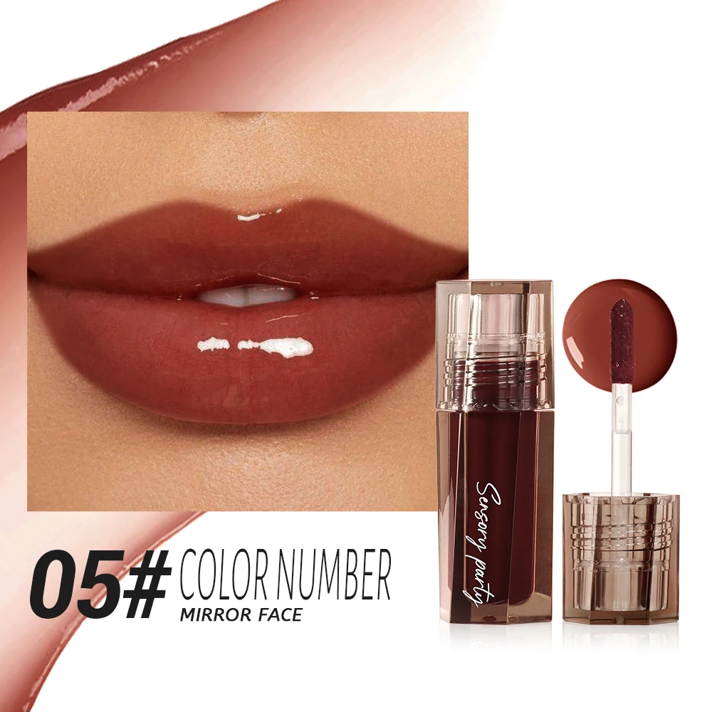 ハイシャインリップグロス - 保湿＆栄養補給、転写防止＆キスプルーフ、プランプ効果のあるリップメイクセット（デイリーユース）