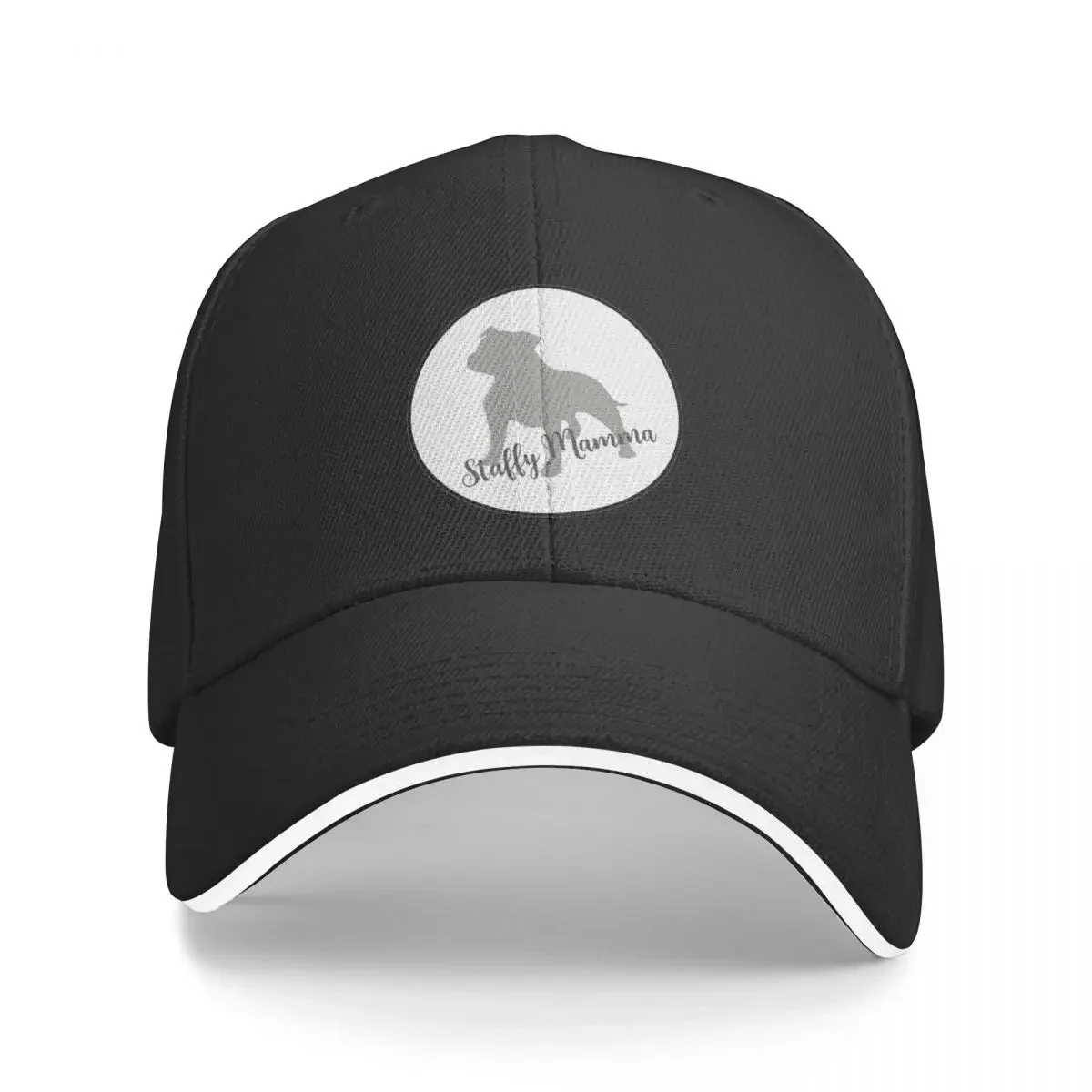 Staffy Mamma- Grey Baseball Cap Luxury Hat Kids Hat party Hat western Caps Women Men's