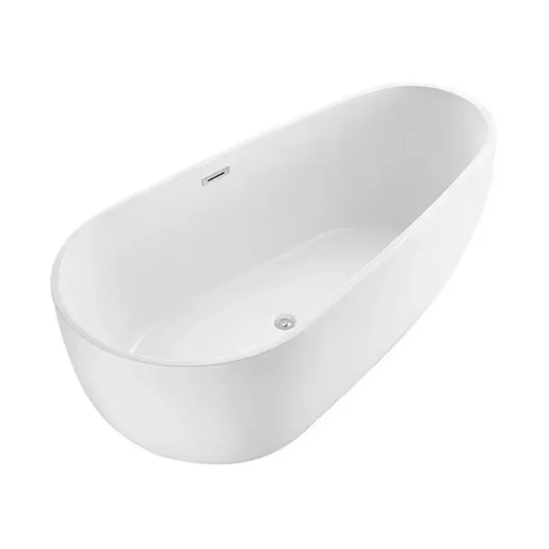 Competitive Price Promotion Oval Egg Shape Bath Tub 1.6m Acrylic Artificial Stone Free-standing for Bathroom Massage Use